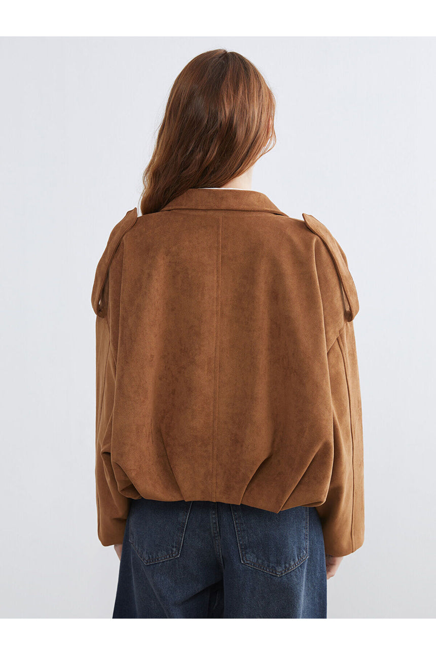 LC Waikiki Kadın Oversize Ceket W5NB70F8 - Kahverengi