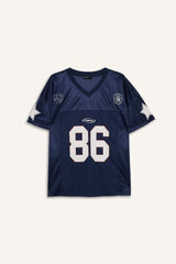 Defacto Kadın Short Sleeve T-Shirt G2344AX - Koyu Lacivert
