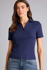 Defacto Kadın Short Sleeve Polo T-Shirt C6249AX - Koyu Lacivert