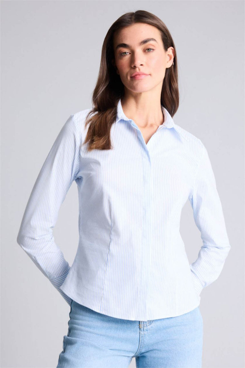 Defacto Kadın Woven Top D3172AX - Açık Mavi