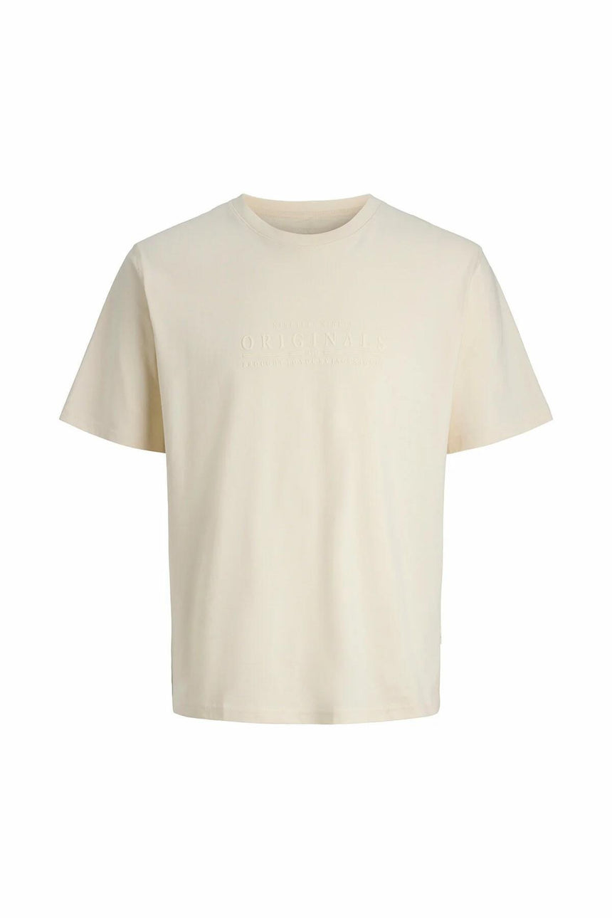 JACK&JONES JORCATSKILLS MINIMAL TEE CREW NECK LN 12290315 - Beyaz