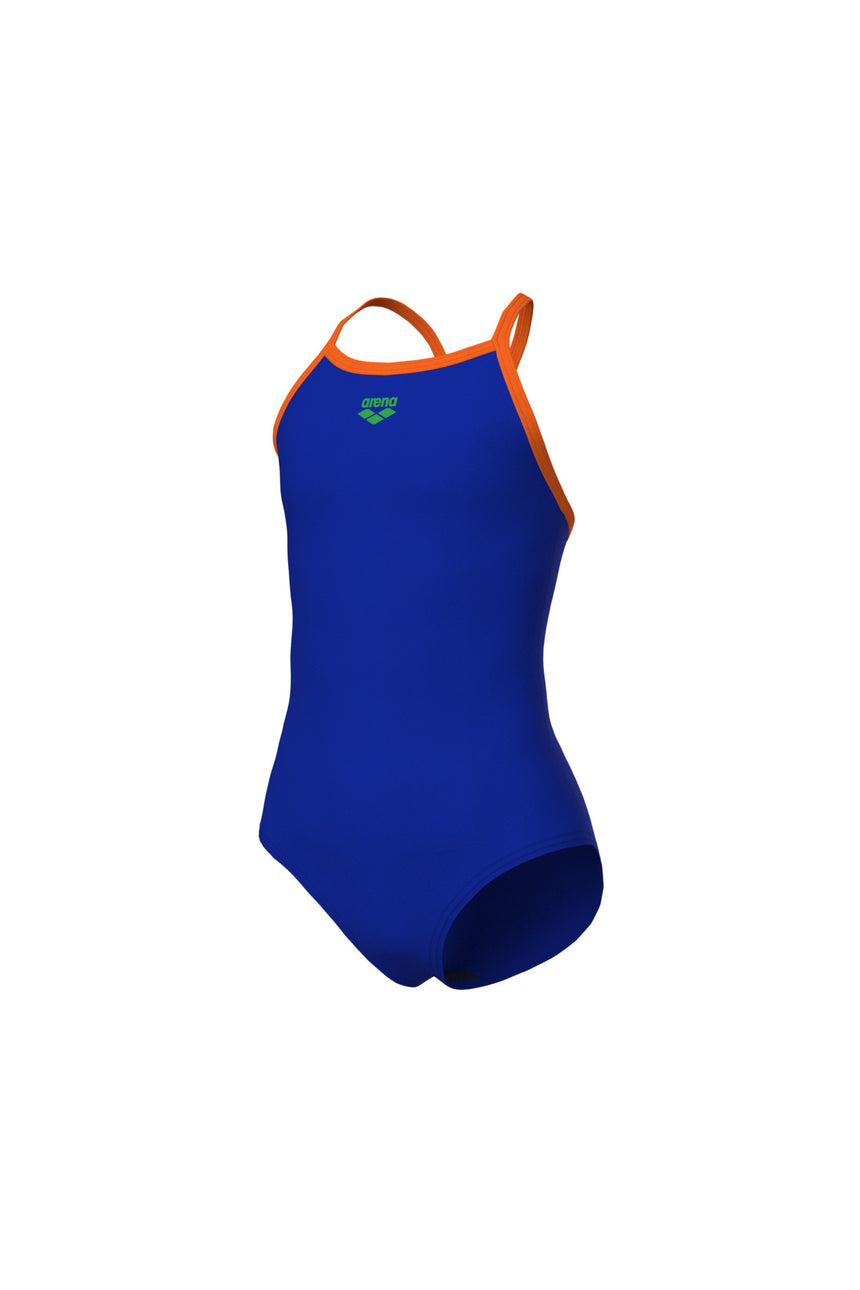 ARENA GIRL'S ARENA SWIMSUIT LIGHT DROP SOLID 005919833 - Mavi/Turuncu