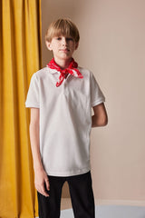 DeFacto K1689A6 Çocuk Polo Yaka T-Shirt - Beyaz