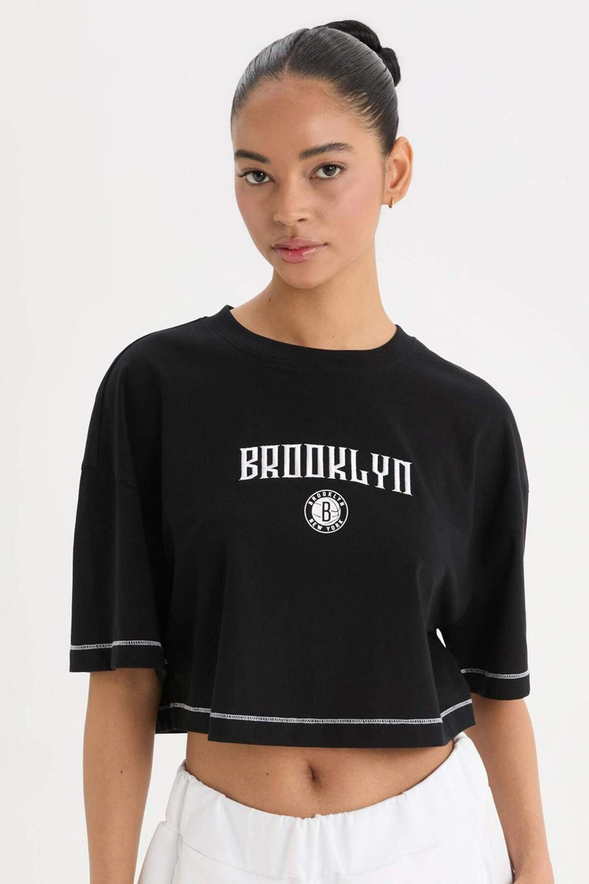 DeFacto B9953AX Kadın T-Shirt - Siyah