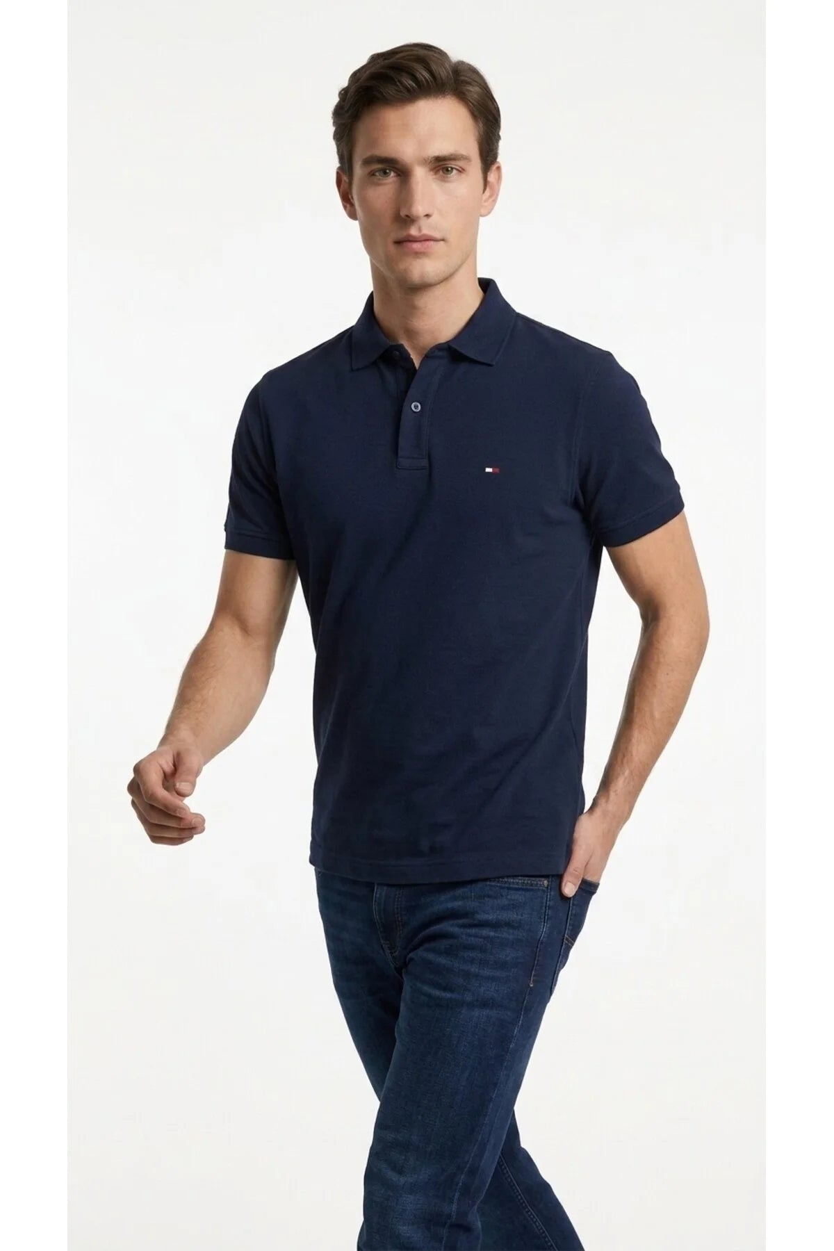 Tommy Hilfiger Core 1985 Regular Erkek Polo T-Shirt MW0MW26881 - Koyu Lacivert