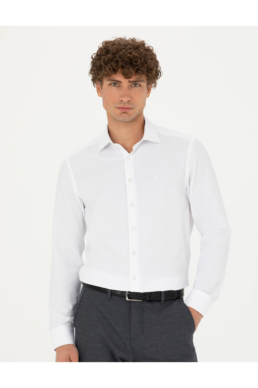 pierre cardin erkek dokuma gömlek  1711445 - Beyaz