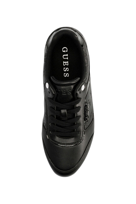 Sporline Guess siyah suni deri kadın sneaker üstten görünüm