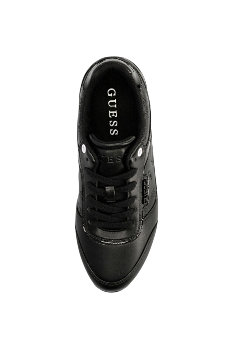 Sporline Guess siyah suni deri kadın sneaker üstten görünüm