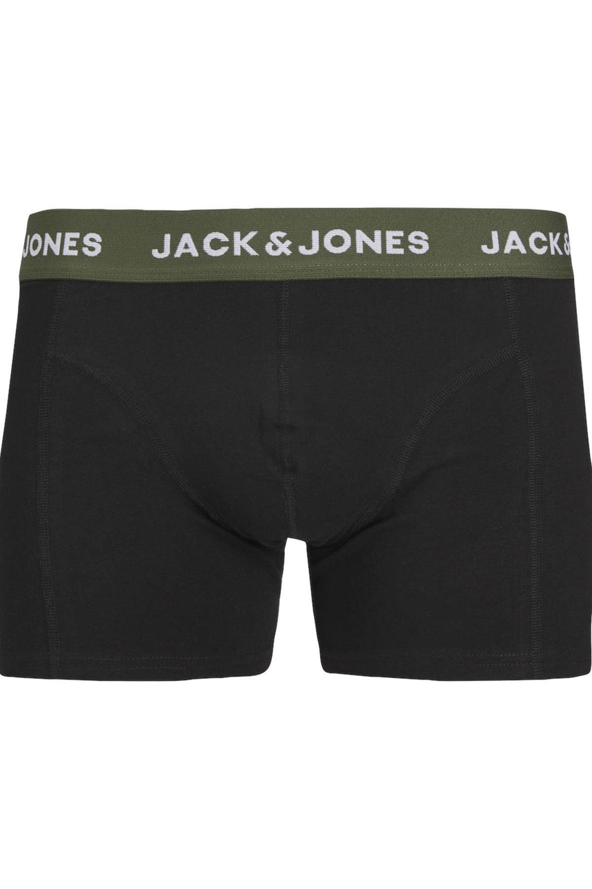 JACK&JONES JACOLIVER SOLID TRUNKS 5 PACK BOX 12259103 - Siyah