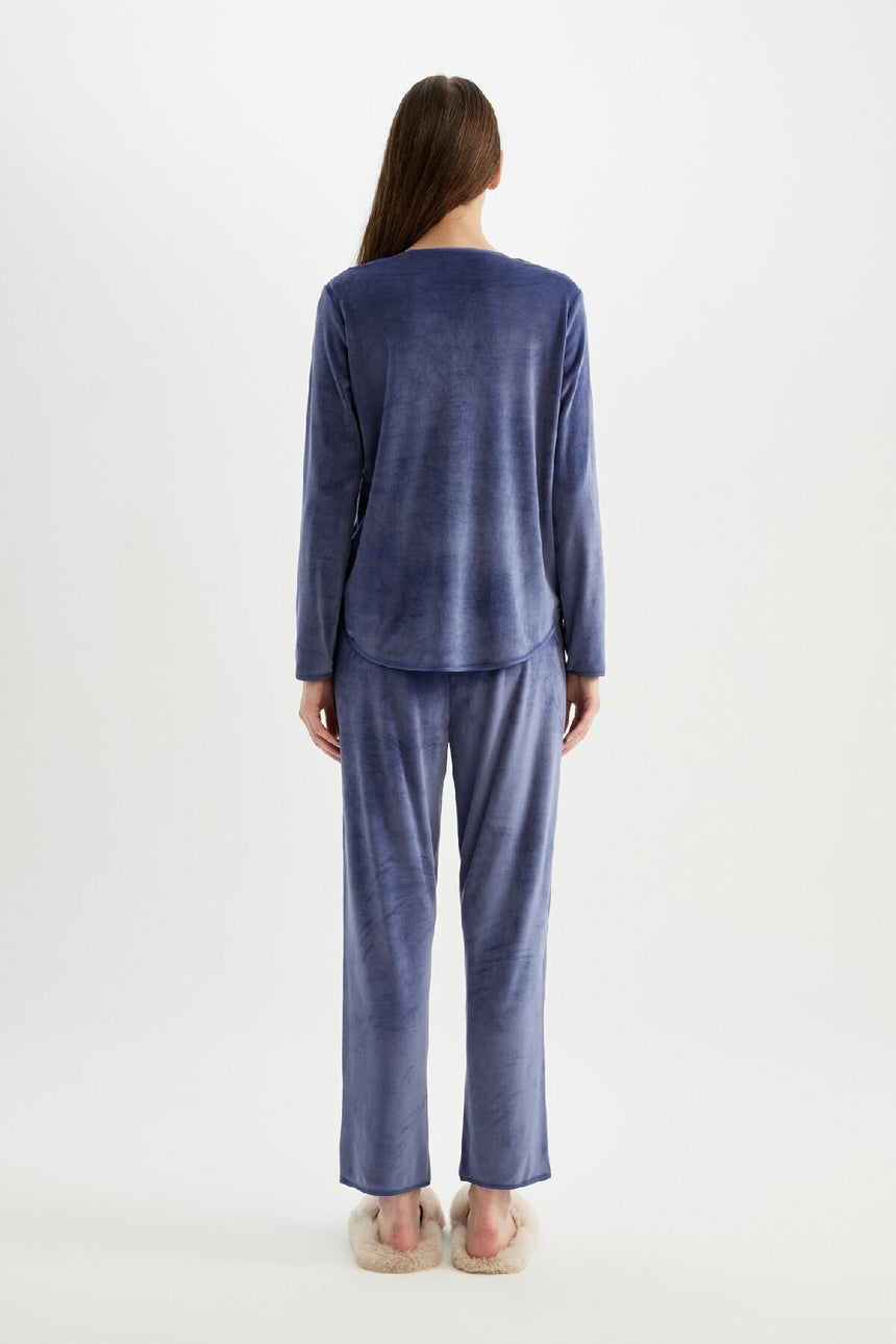 Defacto Kadın Knitted Set A3356AX - Mor