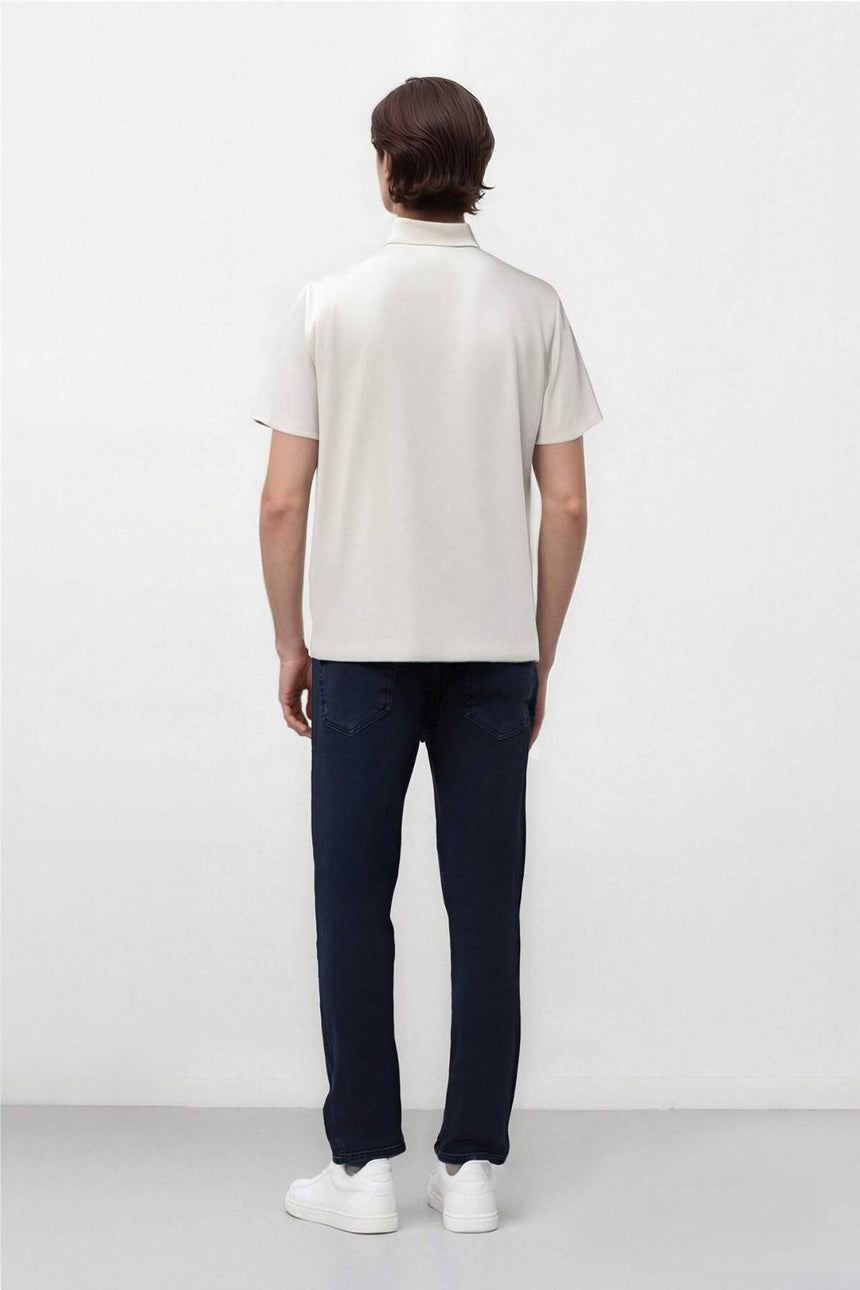 DeFacto R8791AZ Erkek Jean Pantolon - Mavi / Siyah