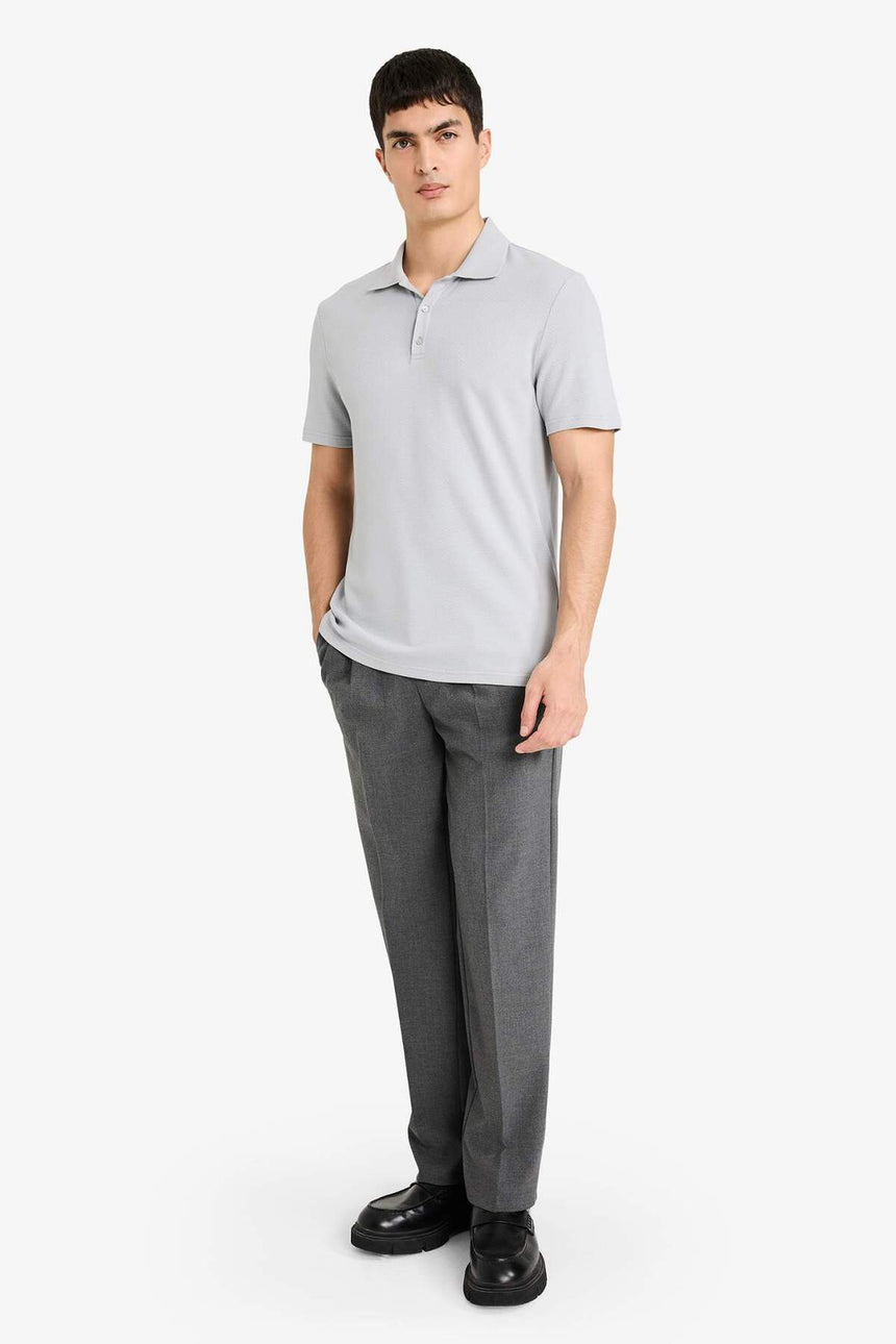 Defacto Erkek Short Sleeve Polo T-Shirt M6609AZ - Gri