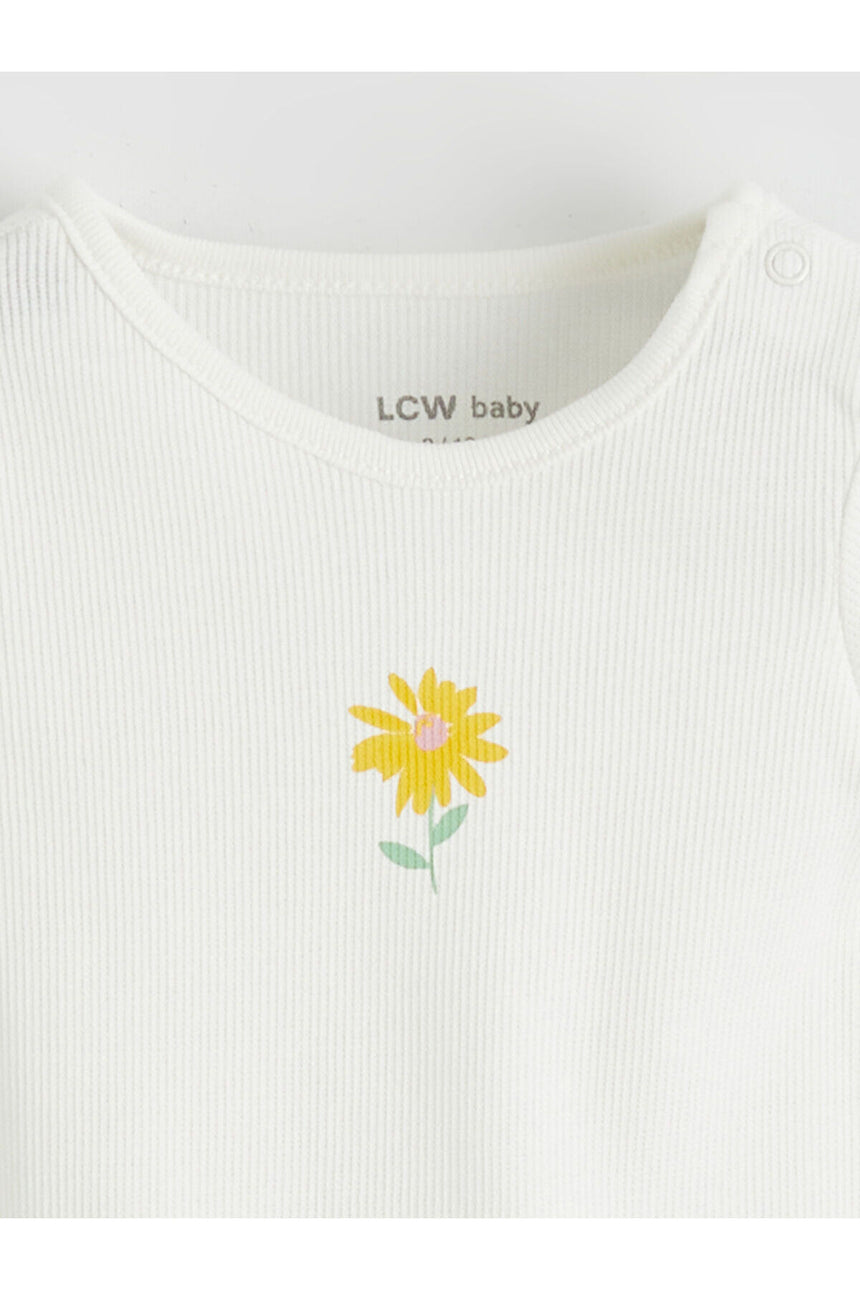 LC Waikiki Çocuk Kısa Kollu Slim Fit Bebek Body S6DN83B1 - Mat Sarı