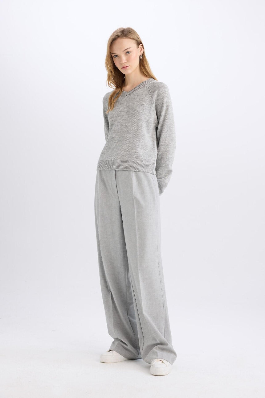 Defacto Kadın Trousers C6402Ax - Açık Gri