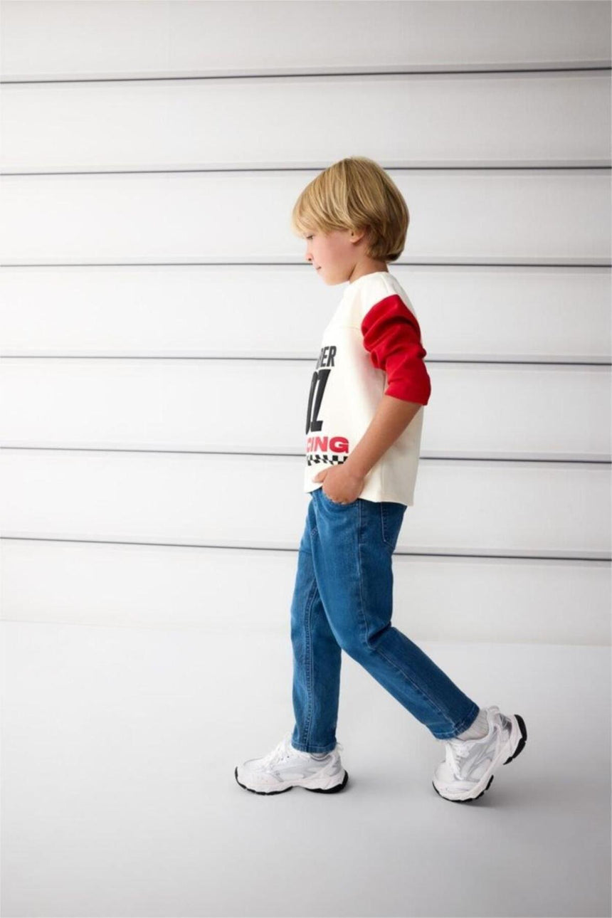 DeFacto Çocuk Straight Jean Pantolon D2518A5 - Antrasit