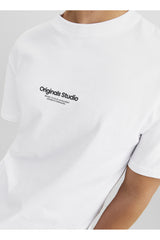 JACK&JONES T-SHIRT MALE KNIT IDF100 12240121 - Beyaz