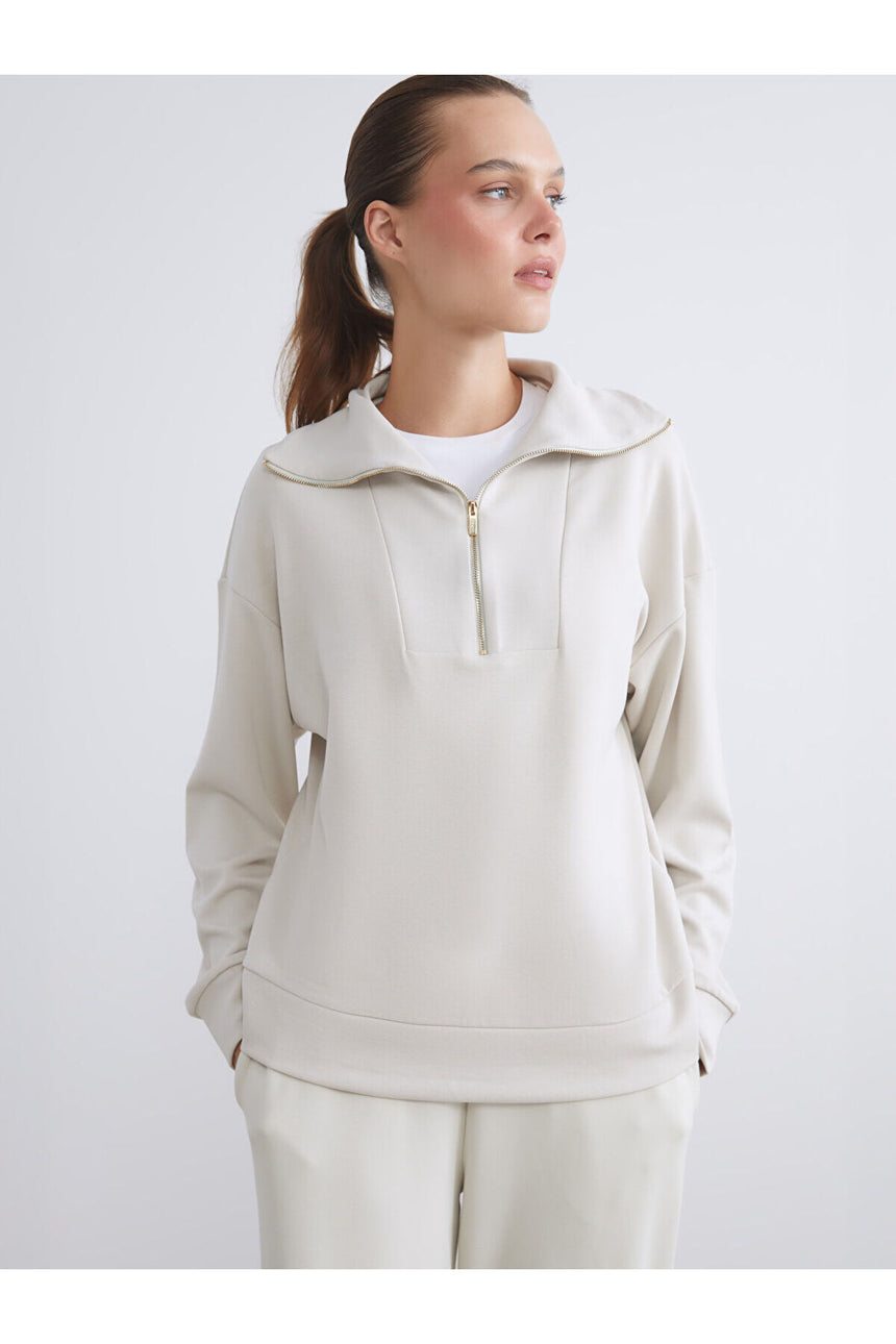 LC Waikiki Kadın Sweatshirt W5I758L8 - Açık Gri