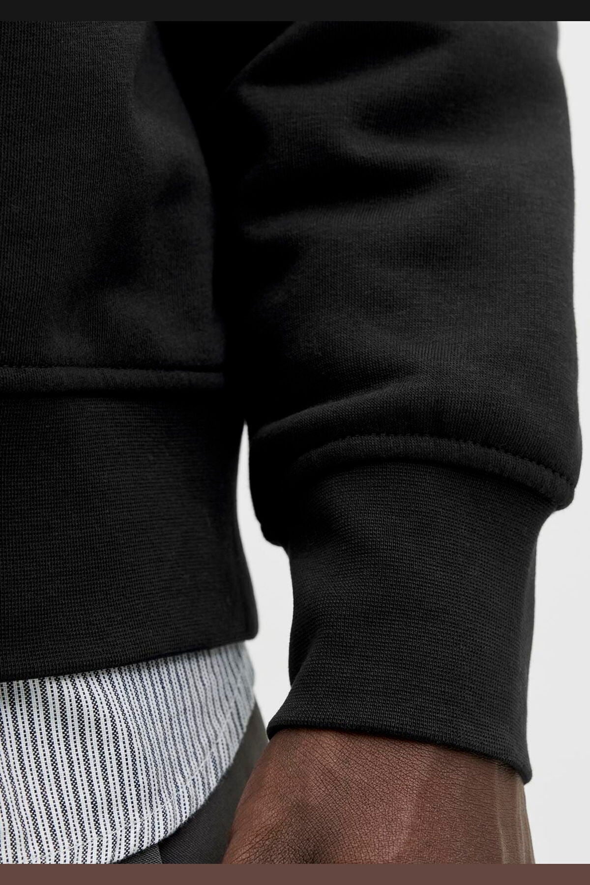 Jack & Jones Soho Erkek Yarım Fermuarlı Sweatshirt 12278793 - Siyah