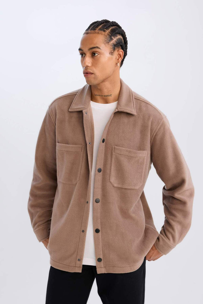 Defacto Erkek Long Sleeve Shirt A4782Ax - Kahverengi