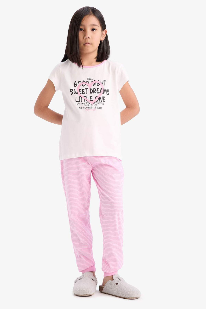 Defacto Çocuk Knitted Pyjamas E2220A8 - Ekru