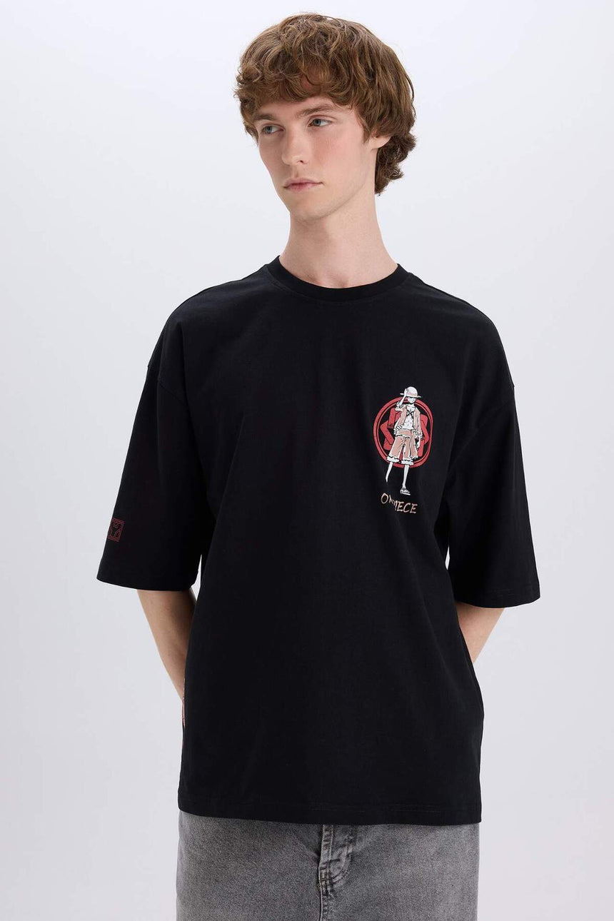 Defacto Erkek T-Shirt B5528Ax - Siyah