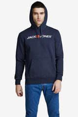Jack & Jones Corp Old Logo Erkek Kapüşonlu Sweatshirt 12137054 - Koyu Lacivert