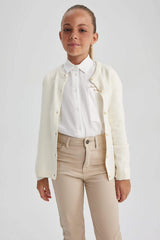 Defacto Çocuk Cardigan N8407A6 - Ekru