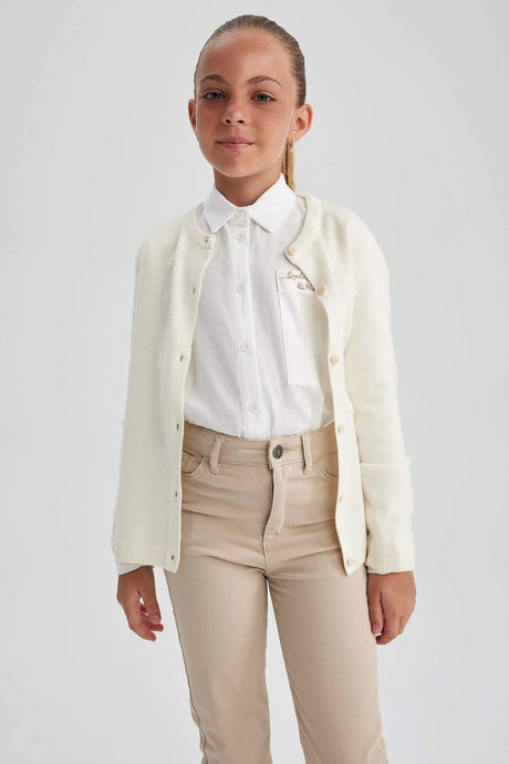 Defacto Çocuk Cardigan N8407A6 - Ekru