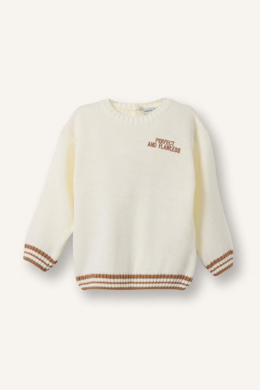 Defacto Çocuk Pullover A3851A5 - Ekru