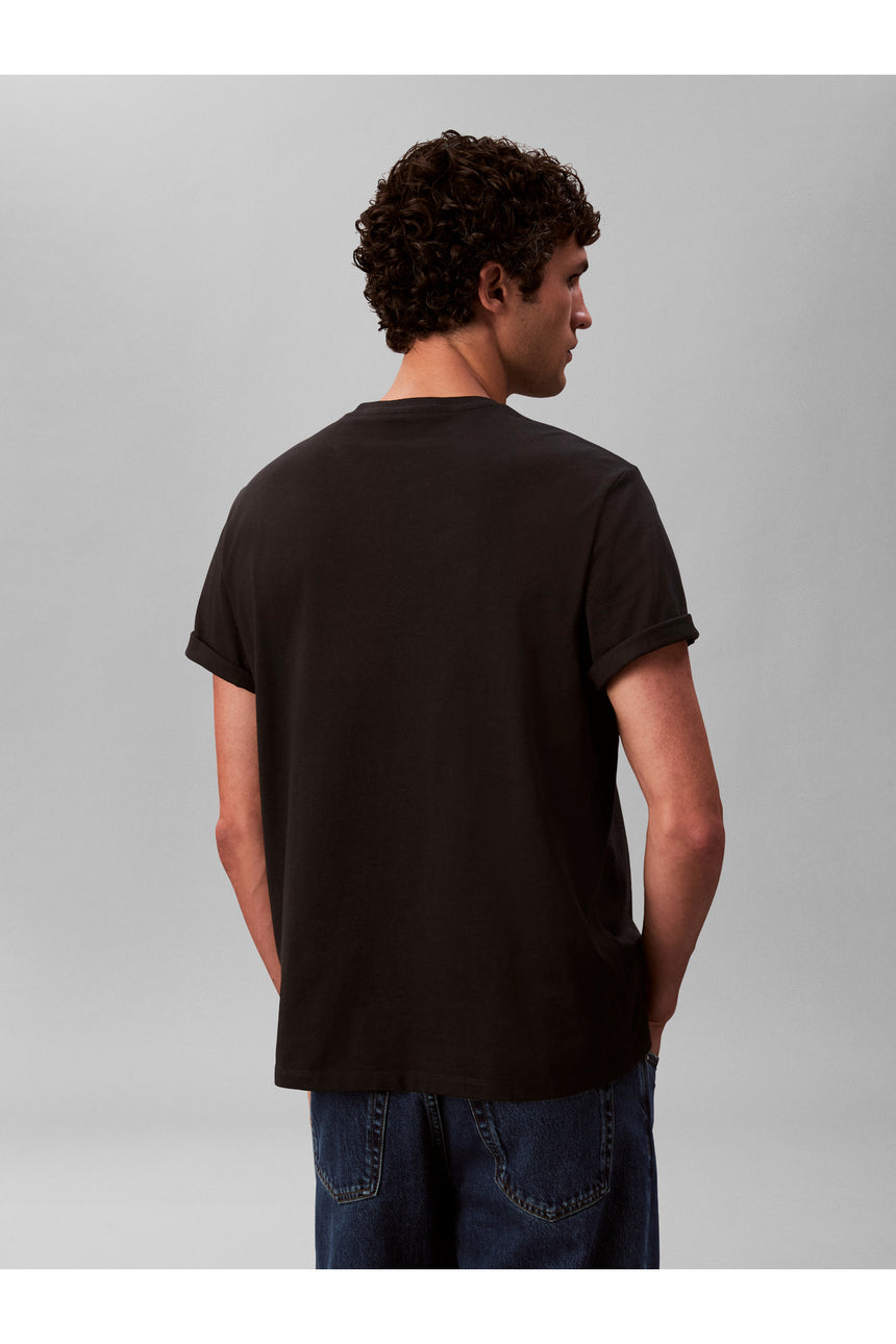 Calvin Klein Erkek SS Hero Monologo Tee 20s LV04RB862G - Siyah