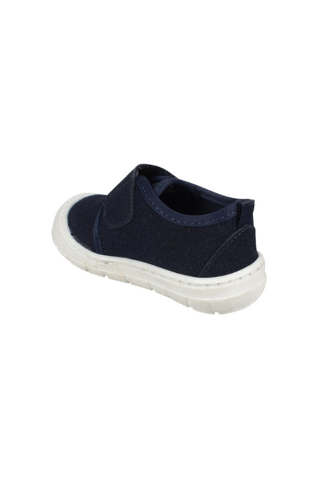 Sporline Vicco lacivert renkli, tekstil malzemeden üretilmiş, cırt cırtlı çocuk günlük ayakkabısı arka görünüm
