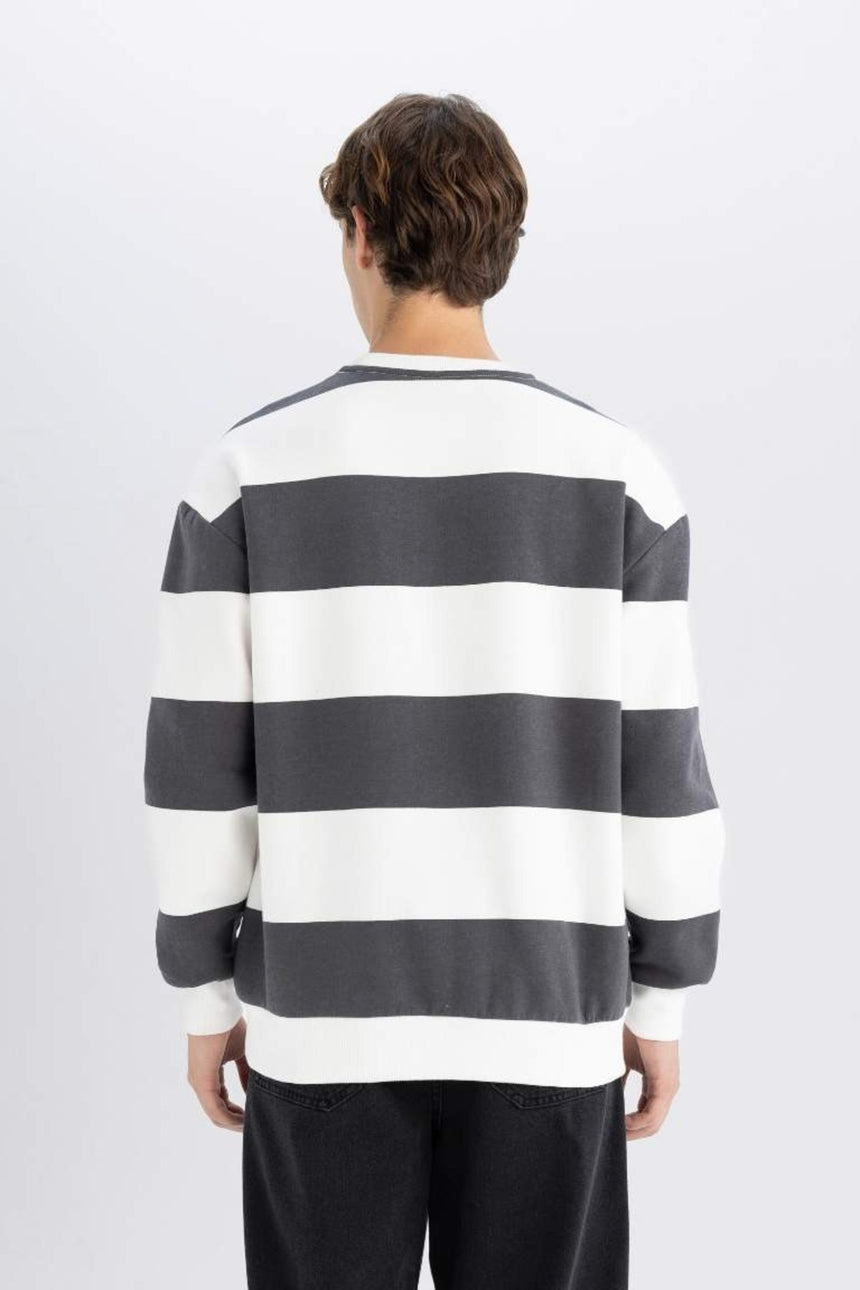 Defacto Erkek Sweat Shirt A9066Ax - Antrasit