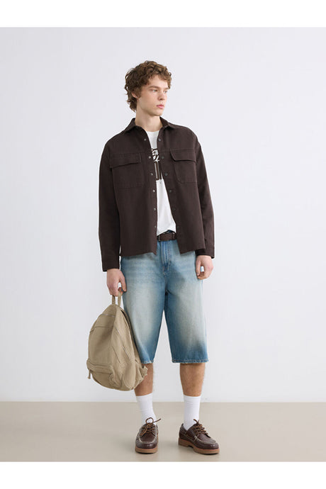 LCW ERKEK S6JI37H8 CKT,X-EGESHIRT-UP - Kahverengi