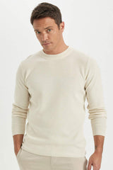 Defacto Erkek Pullover A5181Ax - Ekru
