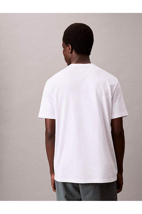 Calvin Klein Erkek SS EASY MONOGRAM TEE LV04RC275G - Beyaz