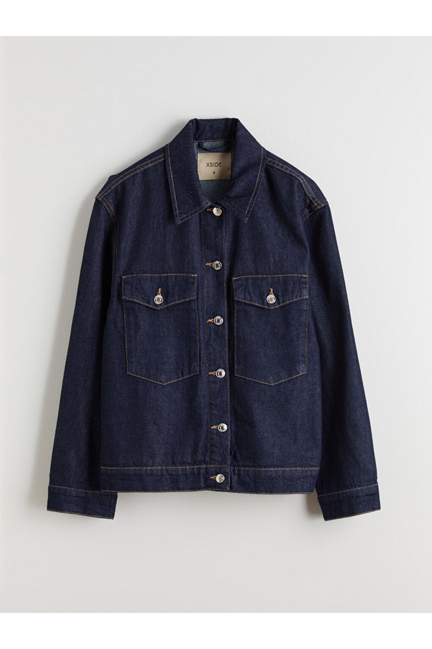 LCW KADIN W5JR80B8 CKT,JUNI-JACKET-TR - Koyu Lacivert