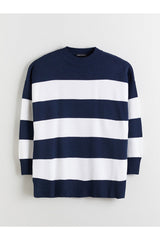 LCW KADIN W5DS21B8 KZK,QUTA-STRIPE-5W-YD - Koyu Mavi