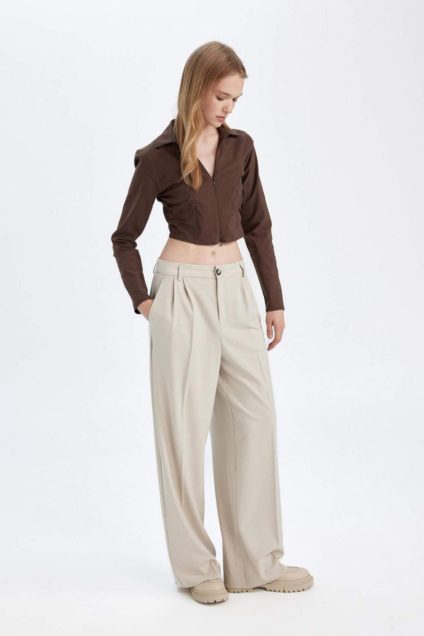 Defacto Kadın Trousers D8150AX - Siyah