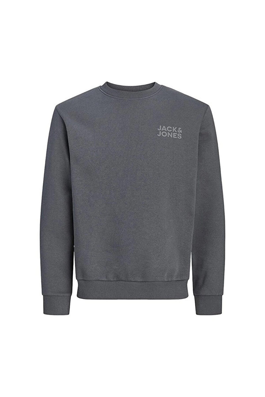 JACK&JONES JORLOGO SWEAT CREW NECK TR SS25 12290659 - Siyah/GRi