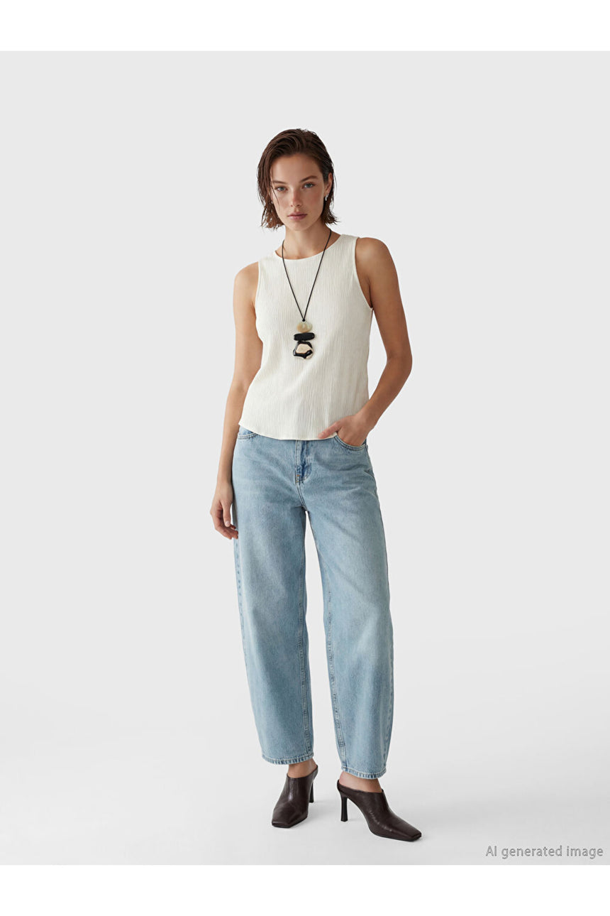 LCW KADIN S6NO25C8 PNT,ALEXA-LOOSE - Açık Çivit Mavisi