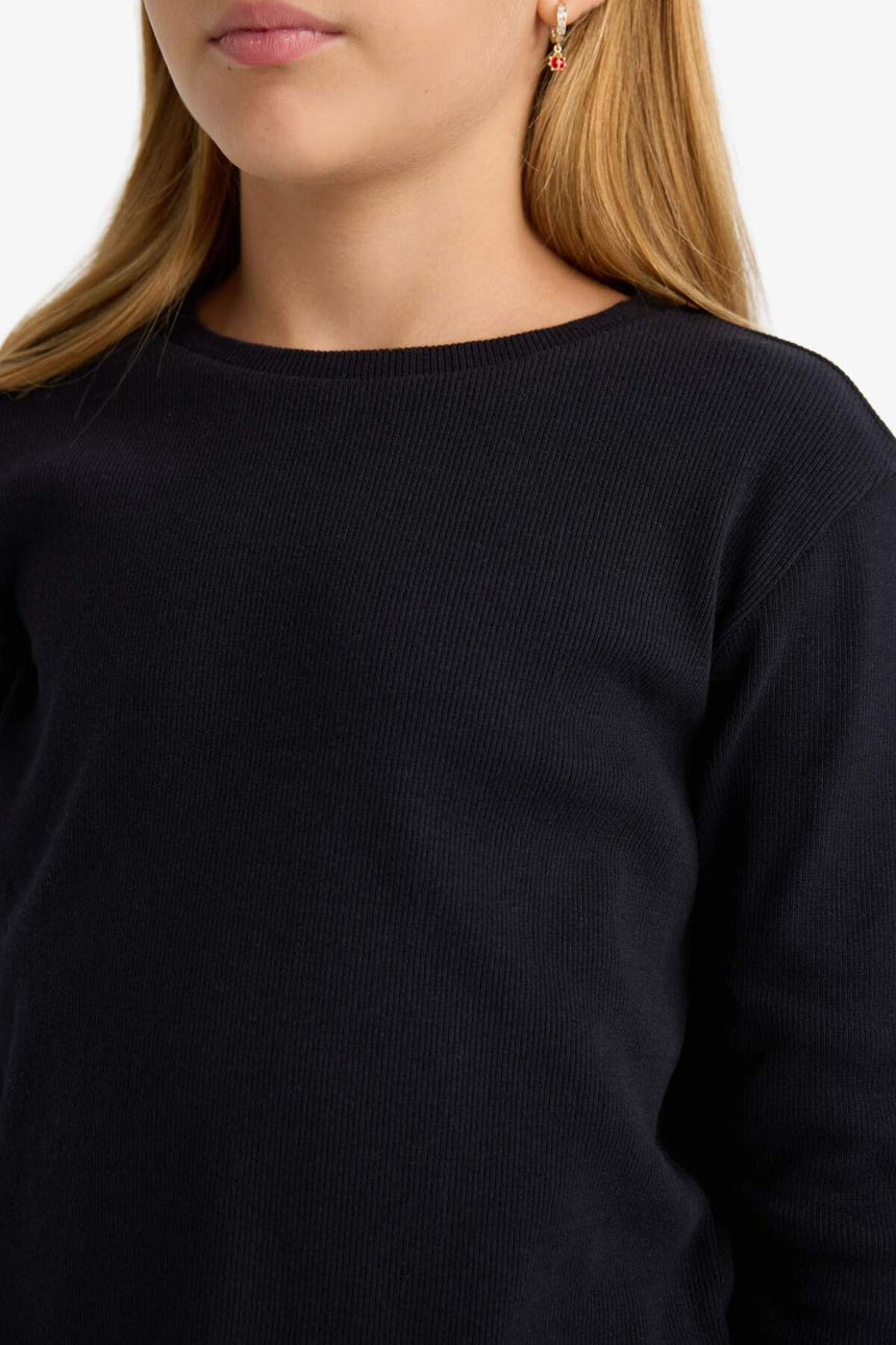 DeFacto Çocuk Uzun Kollu T-Shirt B2387A8 - Siyah