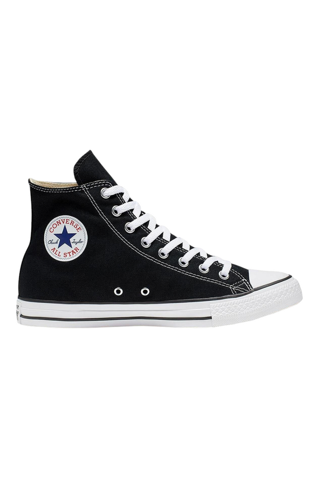Sporline Converse Chuck Taylor All Star siyah kanvas kadın sneaker, yan profil görünümü