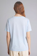 DeFacto Kadın Baskılı T-Shirt G2883AX - Açık Mavi