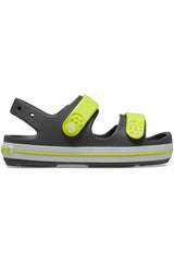 Crocs Crocband Cruiser Sandal 209423 Çocuk Sandalet - Koyu Gri Yeşil Sarı
