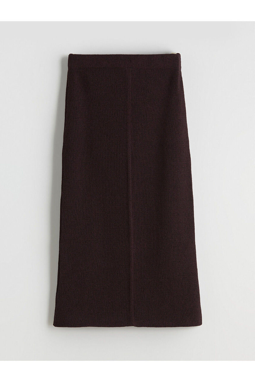 LC Waikiki Kadın Slim Fit Etek W5MI11C8 - Mürdüm