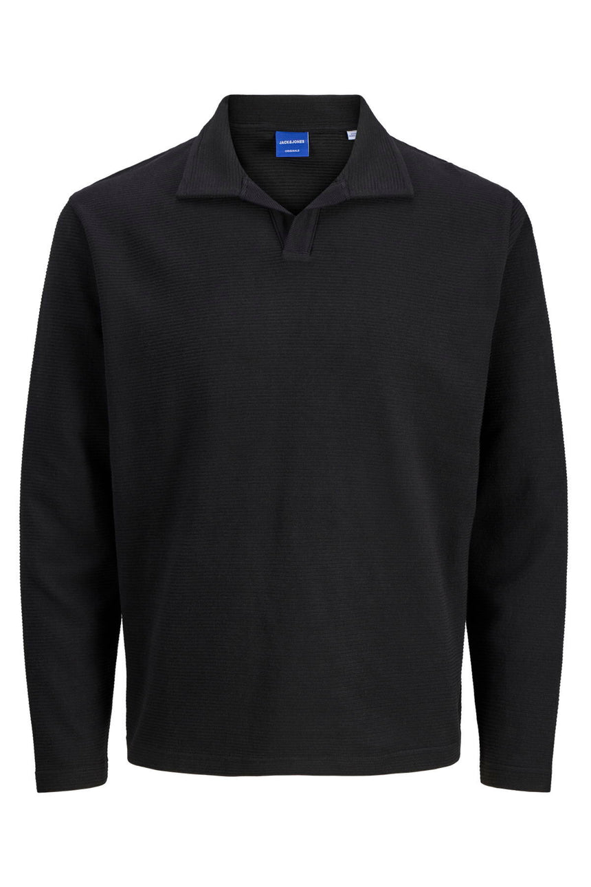 JACK&JONES JCOMAX KNIT CREW NECK LN 12285716 - Siyah