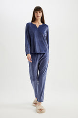 Defacto Kadın Knitted Set A3356AX - Mor