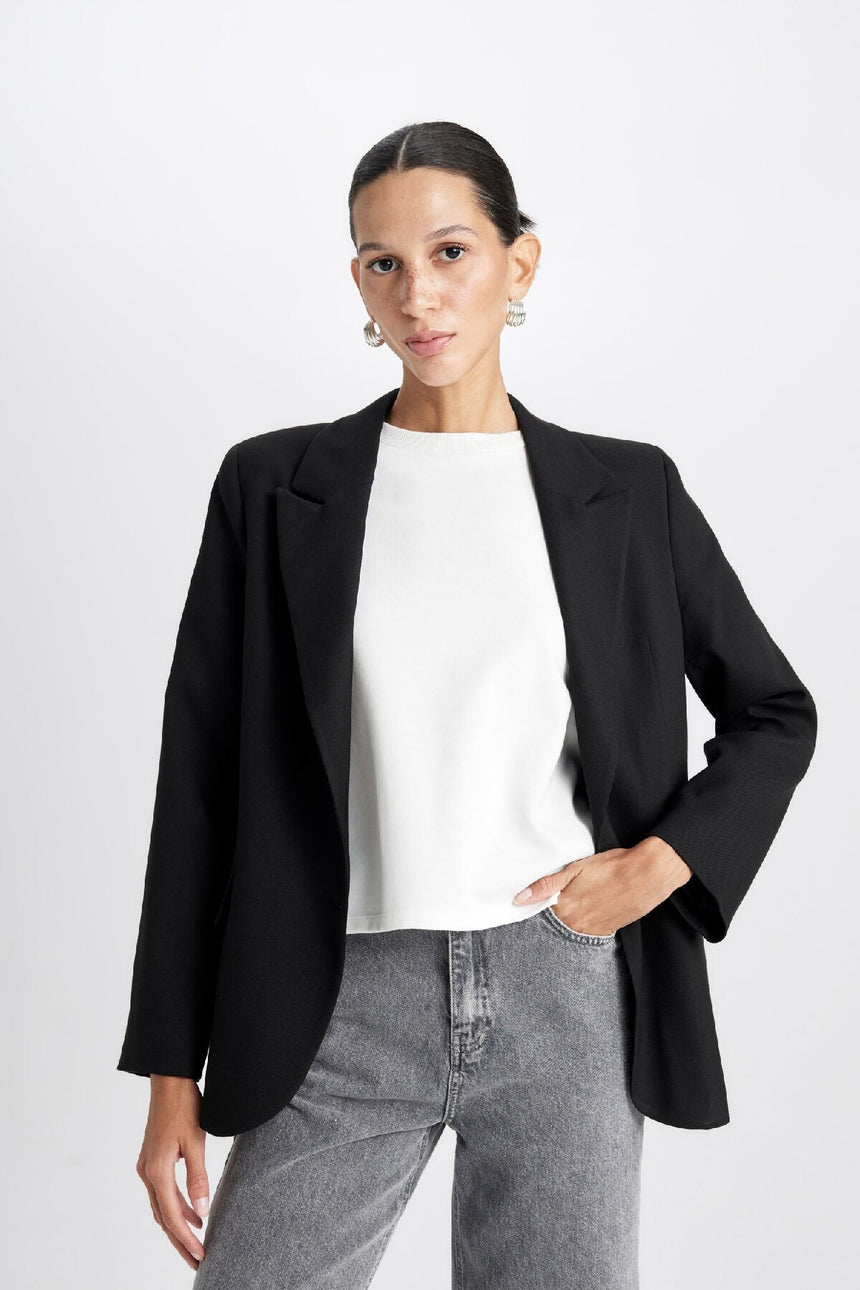 Defacto Kadın Blazer B0490AX - Siyah