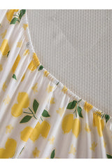 LC Waikiki Home Limon Desenli Çift Kişilik Lastikli Çarşaf S69657D8 - Karışık