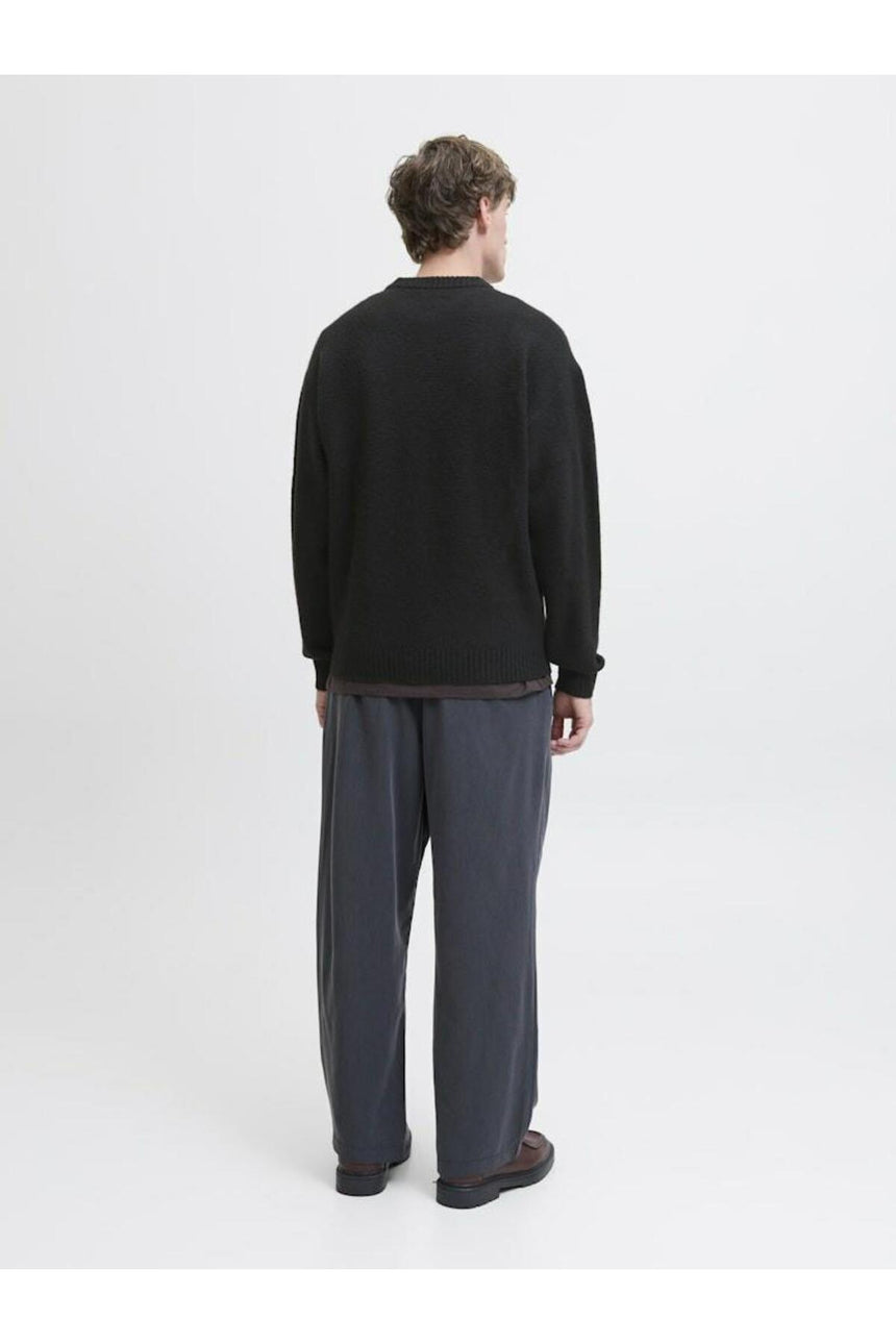 JACK&JONES JJESOHO OLLIE KNIT CREW NECK SN 12278924 - Siyah